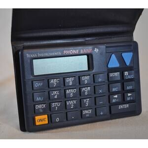 Texas Instruments Phone Bank Calculator I-0689 with Case